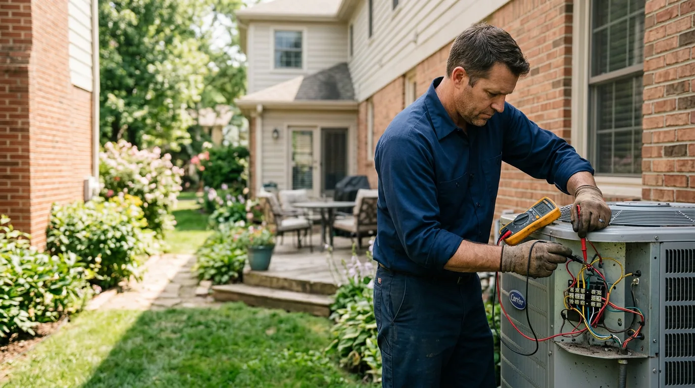 HVAC technician working near Dell, AR